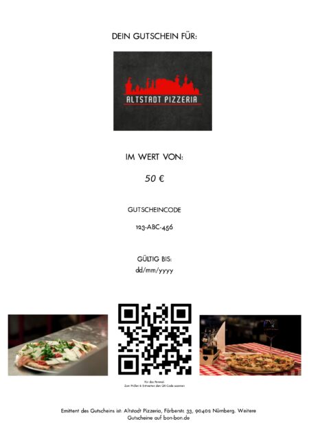 Restaurant-Gutschein für Altstadt Pizzeria