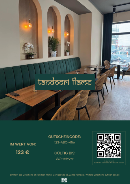 Restaurant-Gutschein für Tandoori Flame