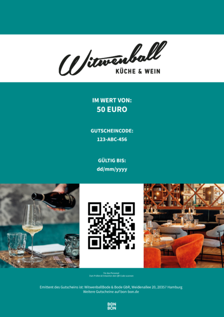 Restaurant-Gutschein für Witwenball Küche & Wein